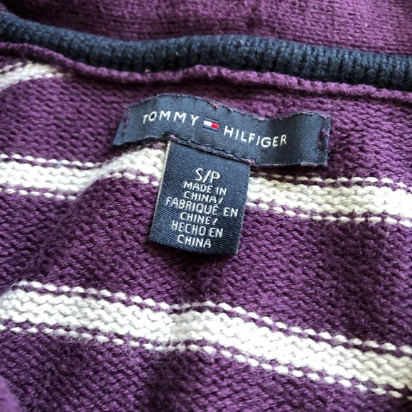 Tommy Hilfiger Thick Purple Gray Cardigan - Picture 5 of 5